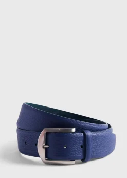 Paul Stuart Belts^Grain Leather Reversible Belt Blue
