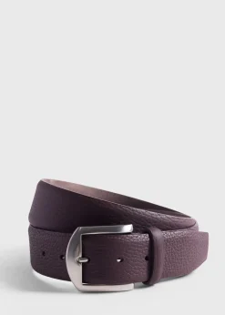 Paul Stuart Belts^Grain Leather Reversible Belt Burgundy