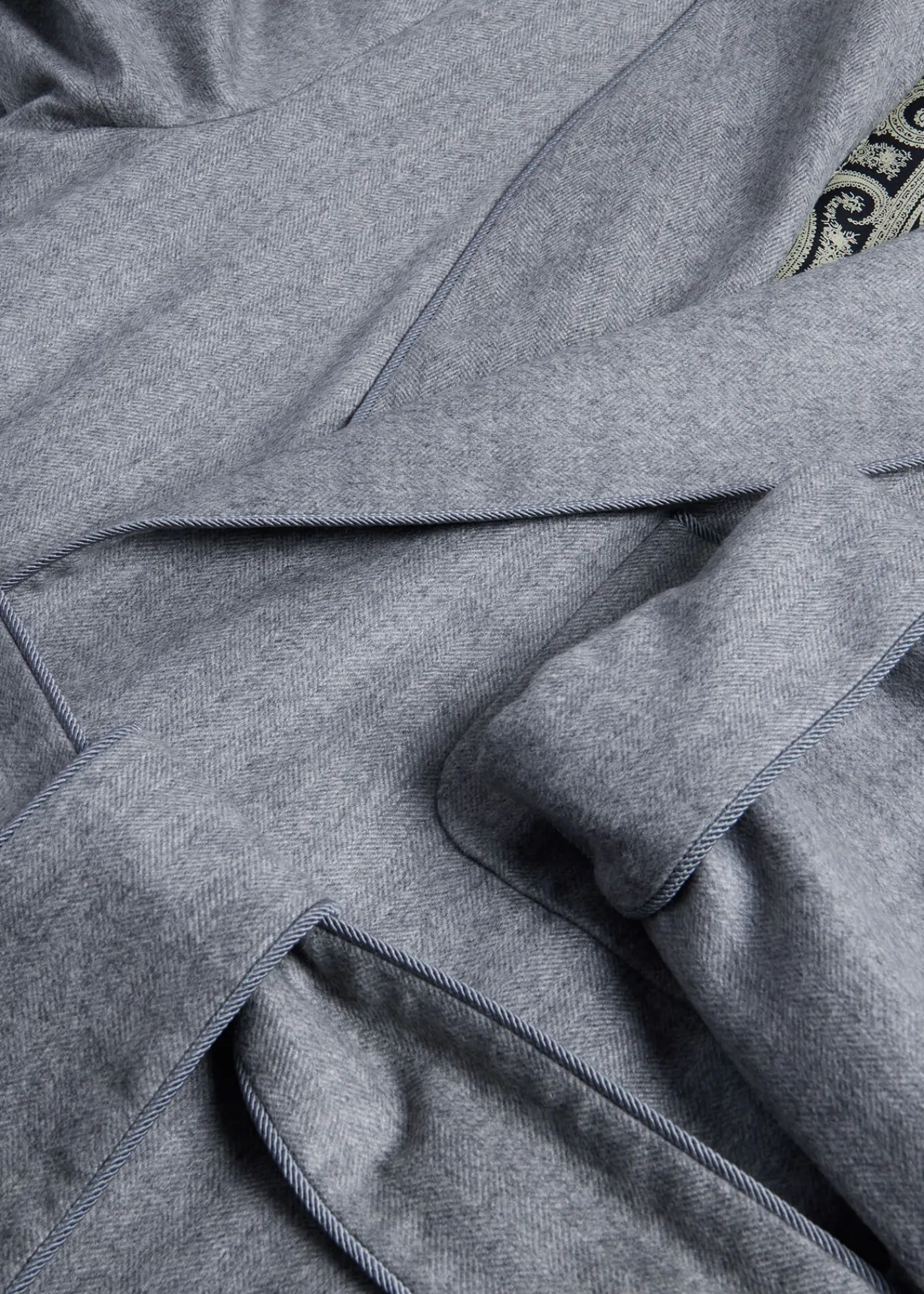 Paul Stuart Pajamas & Loungewear|Made On Madison Robes^ Herringbone Robe Grey