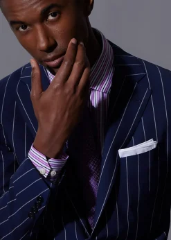 Paul Stuart Pocket Squares^Habotai Silk Paisley Pocket Square Cream