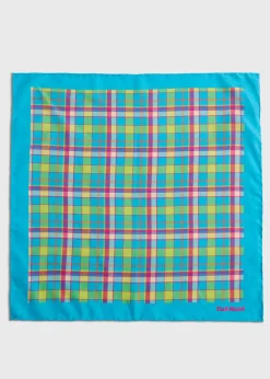 Paul Stuart Pocket Squares^Habotai Silk Plaid Pocket Square Mint