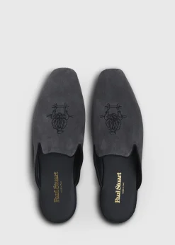Paul Stuart Slips-Ons|Evening^Hamilton Suede Slip-On Charcoal