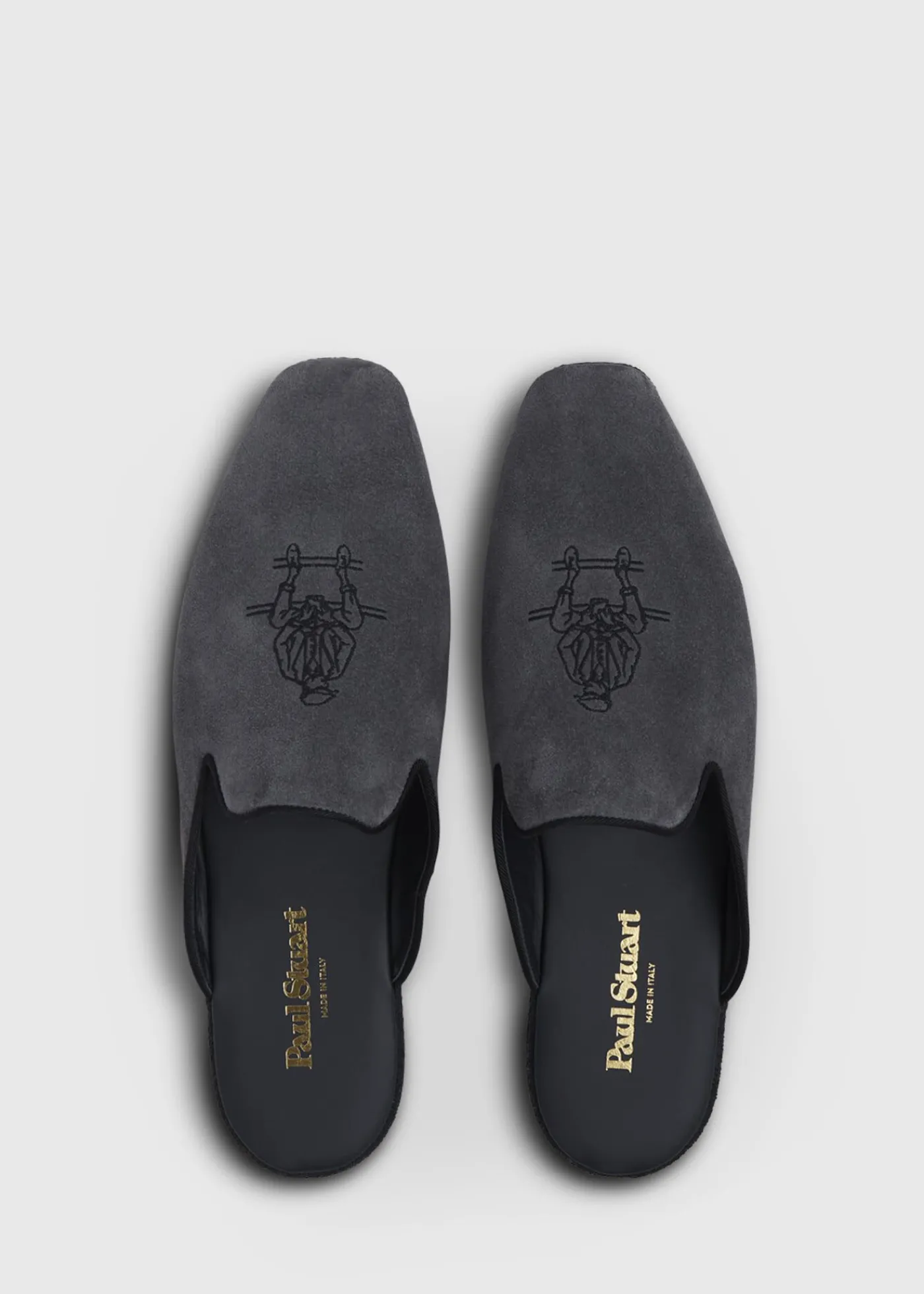 Paul Stuart Slips-Ons|Evening^Hamilton Suede Slip-On Charcoal
