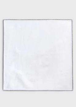 Paul Stuart Pocket Squares^Handkerchief With Contrast Border Grey