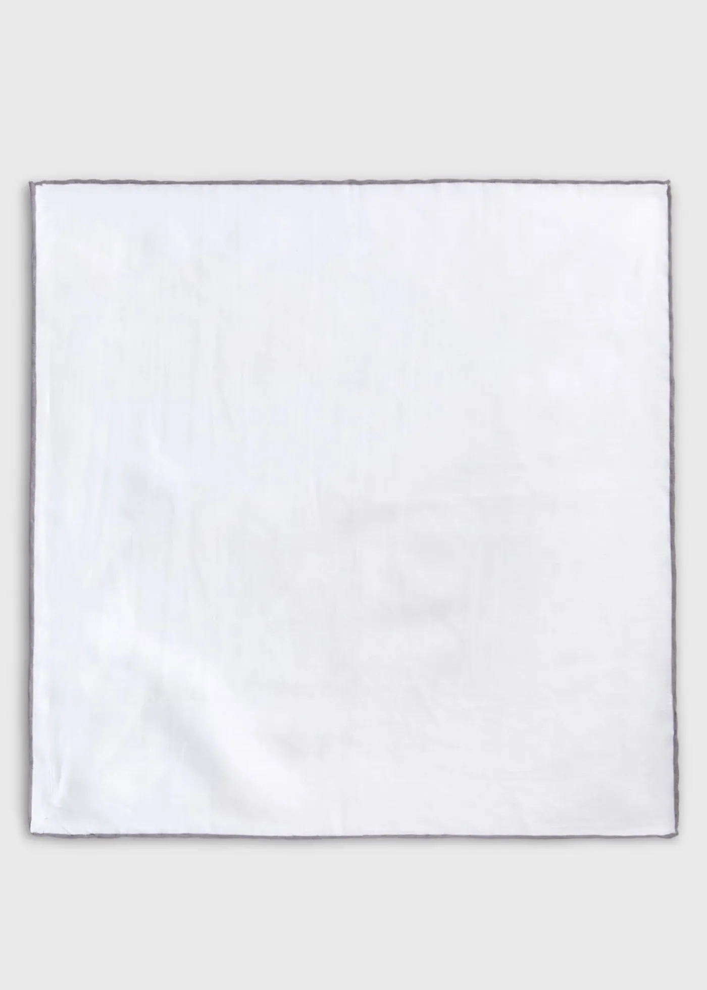 Paul Stuart Pocket Squares^Handkerchief With Contrast Border Grey