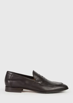 Paul Stuart Loafers^Harlan Leather Penny Loafer Dark Brown