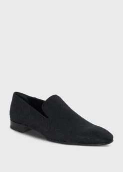 Paul Stuart Formal Shop|Slips-Ons^Harrier Brocade Formal Slip-On Black