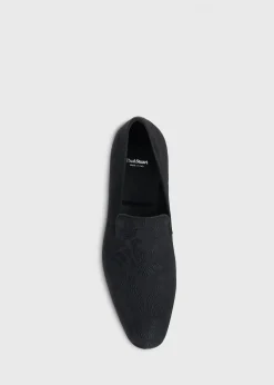 Paul Stuart Formal Shop|Slips-Ons^Harrier Brocade Formal Slip-On Black