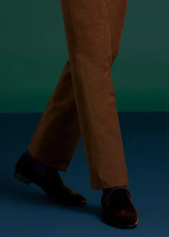 Paul Stuart Formal Shop|Slips-Ons^Harrier Velvet Formal Slip-On Brown
