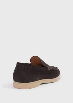 Paul Stuart Loafers^Harvey Suede Venetian Slip On Dark Brown