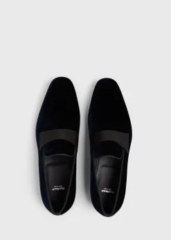 Paul Stuart Formal Shop|Slips-Ons^Heron Patent Leather Formal Slip-On Blue velvet