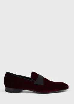 Paul Stuart Slips-Ons|Evening^Heron Patent Leather Formal Slip-On Wine Velvet