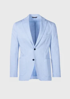Paul Stuart Blazers & Jackets^Herringbone Cotton Jersey Jacket Light Blue