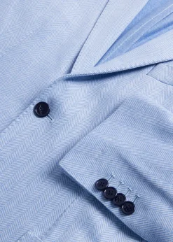 Paul Stuart Blazers & Jackets^Herringbone Cotton Jersey Jacket Light Blue
