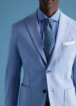 Paul Stuart Blazers & Jackets^Herringbone Cotton Jersey Jacket Light Blue