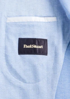 Paul Stuart Blazers & Jackets^Herringbone Cotton Jersey Jacket Light Blue