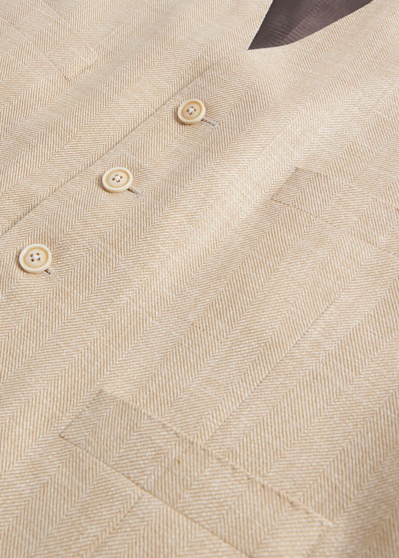 Paul Stuart Blazers & Jackets|Suits & Tuxedos^Herringbone Tailored Vest Tan