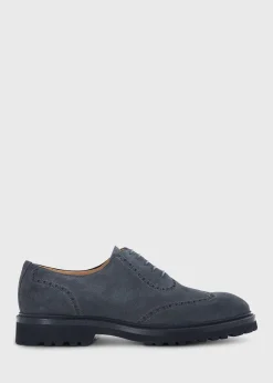 Paul Stuart Lace-Ups & Oxfords^Homer Suede Wing Tip Oxford Grey