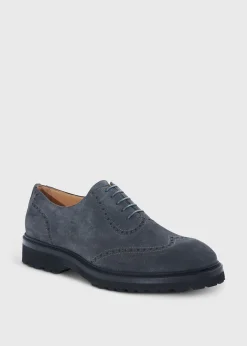 Paul Stuart Lace-Ups & Oxfords^Homer Suede Wing Tip Oxford Grey