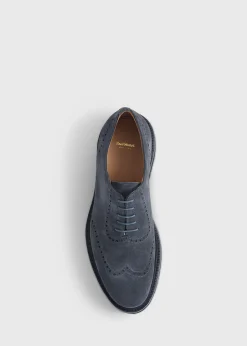 Paul Stuart Lace-Ups & Oxfords^Homer Suede Wing Tip Oxford Grey