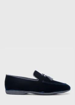 Paul Stuart Formal Shop|Slips-Ons^Hope Velvet Slip-On Blue velvet