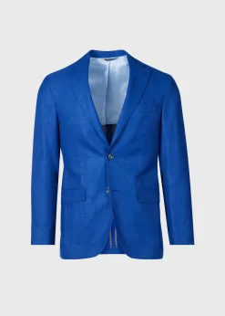 Paul Stuart Blazers & Jackets^Hopsack Summer Jacket Royal Blue