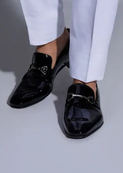 Paul Stuart Formal Shop|Evening^Horatio Patent Leather Formal Bit Loafer Black