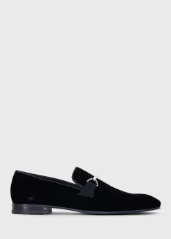 Paul Stuart Slips-Ons|Formal Shop^Horatio Velvet Formal Bit Loafer Black