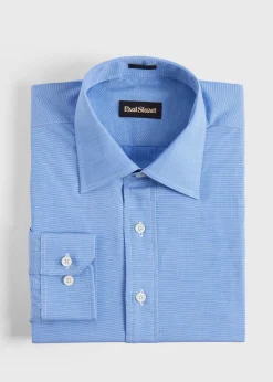 Paul Stuart Formal Shop|Dress Shirts^Horizontal Stripe Slim Fit Dress Shirt Navy