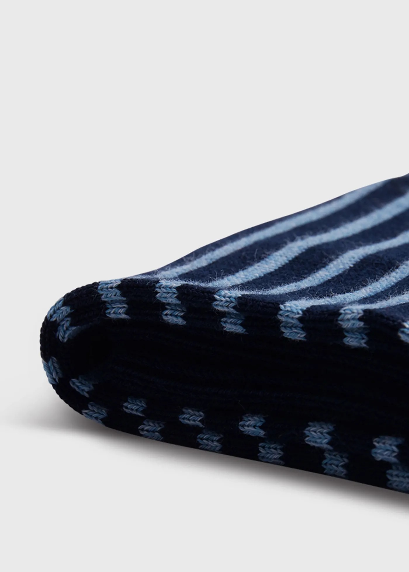 Paul Stuart Socks^Horizontal Stripe Sock Navy