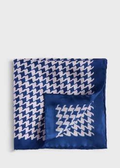 Paul Stuart Pocket Squares|Formal Shop^Houndstooth Silk Pocket Square Blue