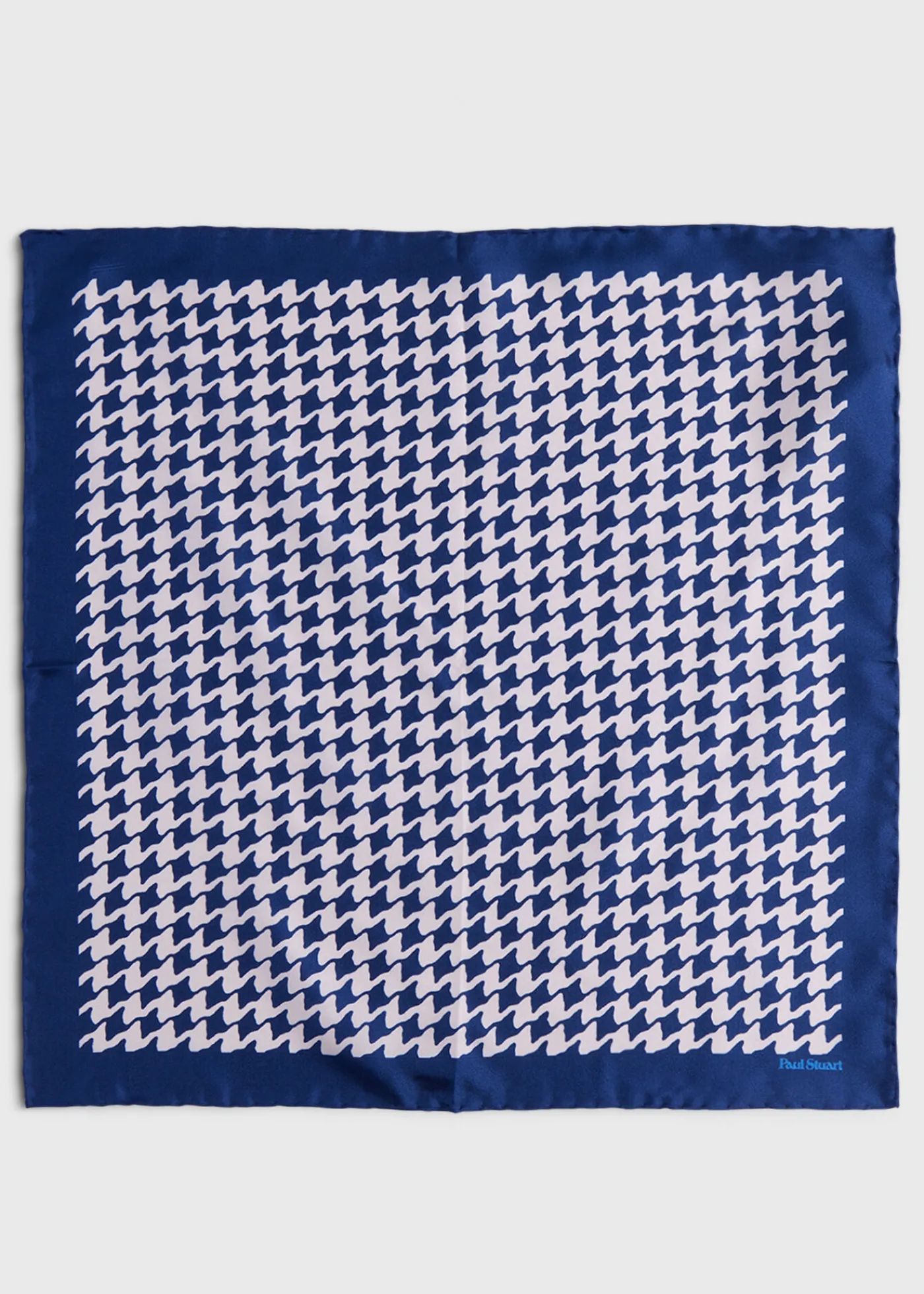 Paul Stuart Pocket Squares|Formal Shop^Houndstooth Silk Pocket Square Blue