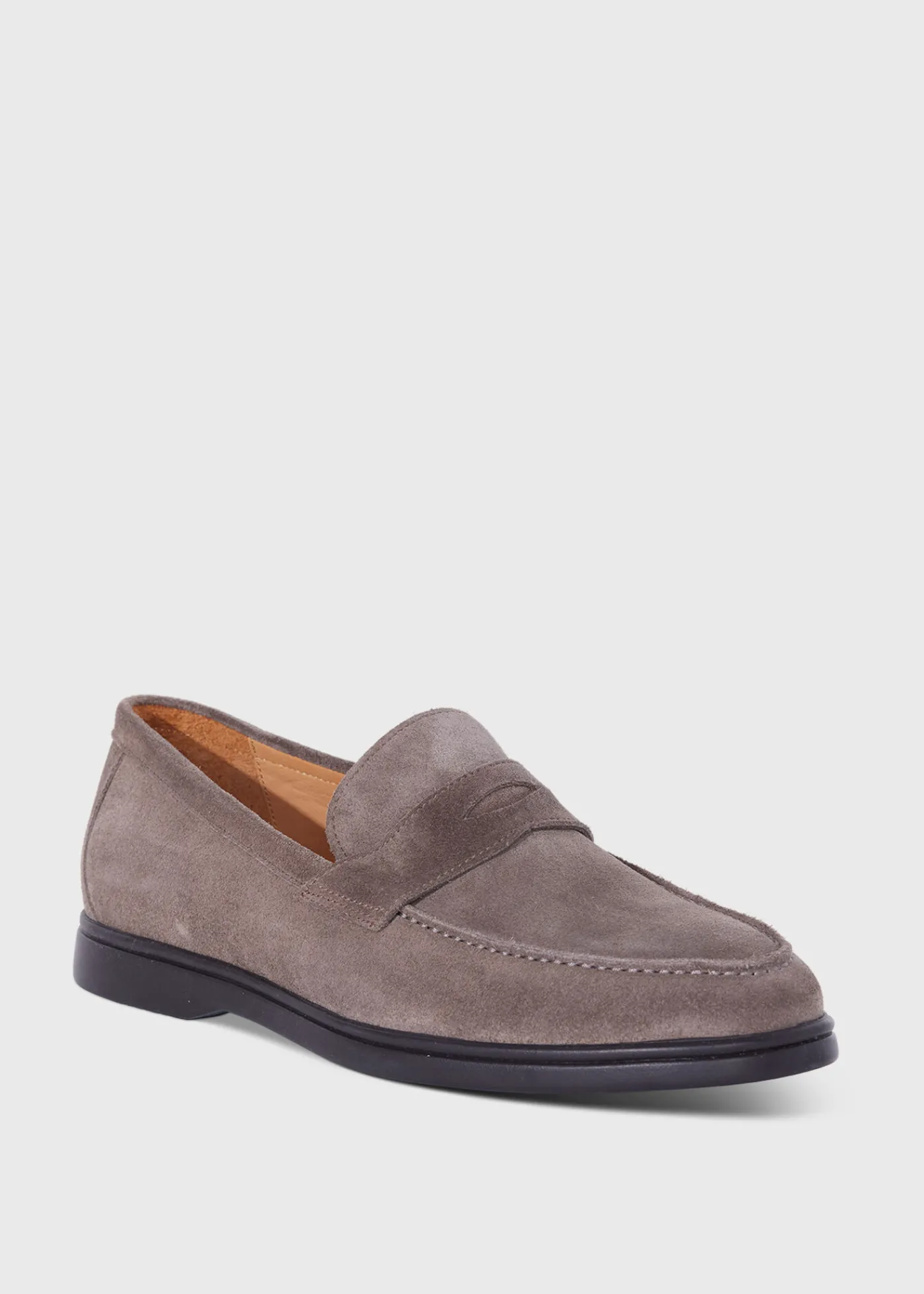 Paul Stuart Loafers^Hugo Suede Penny Loafer Cognac