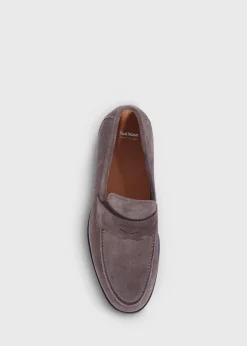 Paul Stuart Loafers^Hugo Suede Penny Loafer Cognac