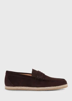 Paul Stuart Loafers^Huxley Suede Penny Loafer Brown