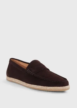 Paul Stuart Loafers^Huxley Suede Penny Loafer Brown