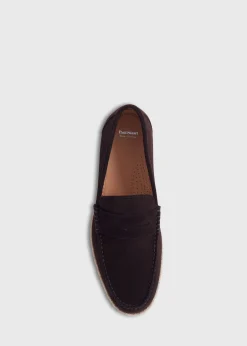 Paul Stuart Loafers^Huxley Suede Penny Loafer Brown