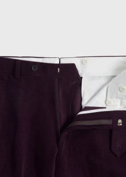Paul Stuart Dress Pants|Pants^James Horizontal Corduroy Trouser Aubergine