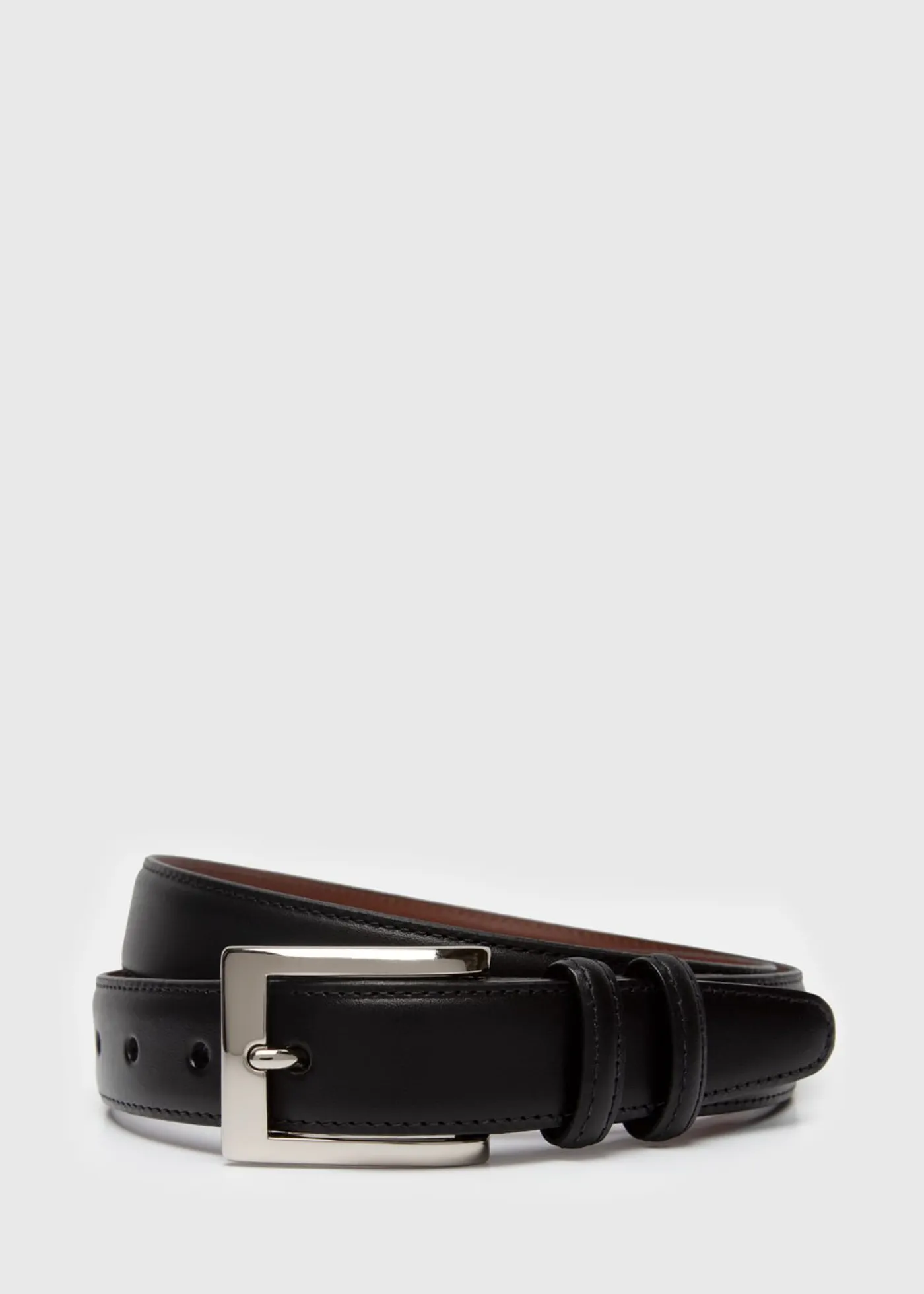 Paul Stuart Belts^Kipskin Leather Dress Belt Black