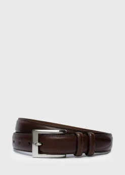 Paul Stuart Belts^Kipskin Leather Dress Belt Brown