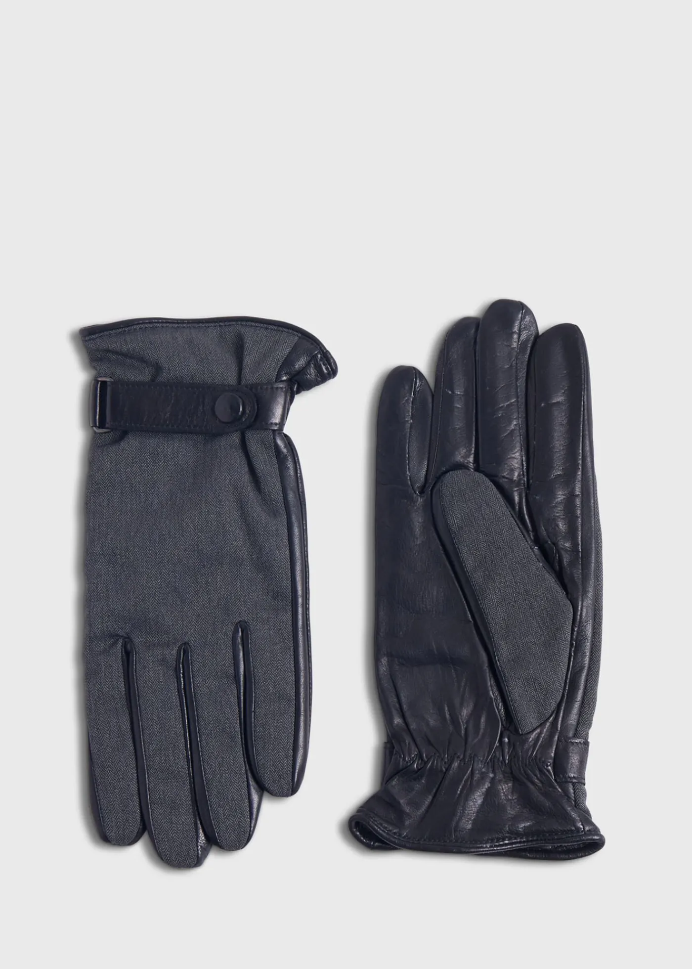 Paul Stuart Scarves, Hats, Gloves^Knit And Leather Two Tone Glove Black