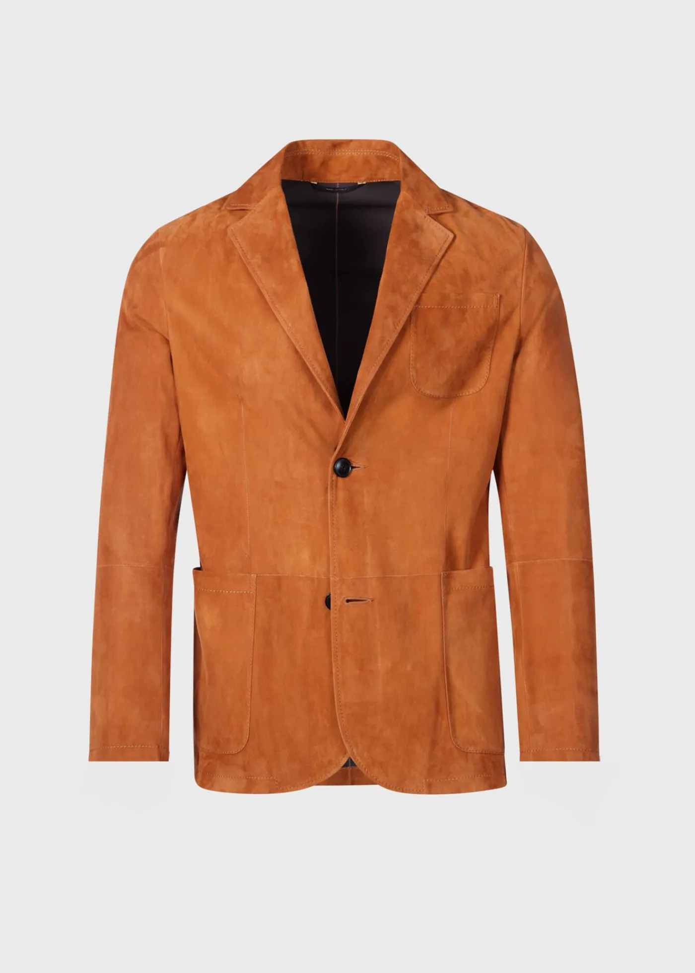 Paul Stuart Blazers & Jackets|Outerwear^Lamb Suede Jacket Rust