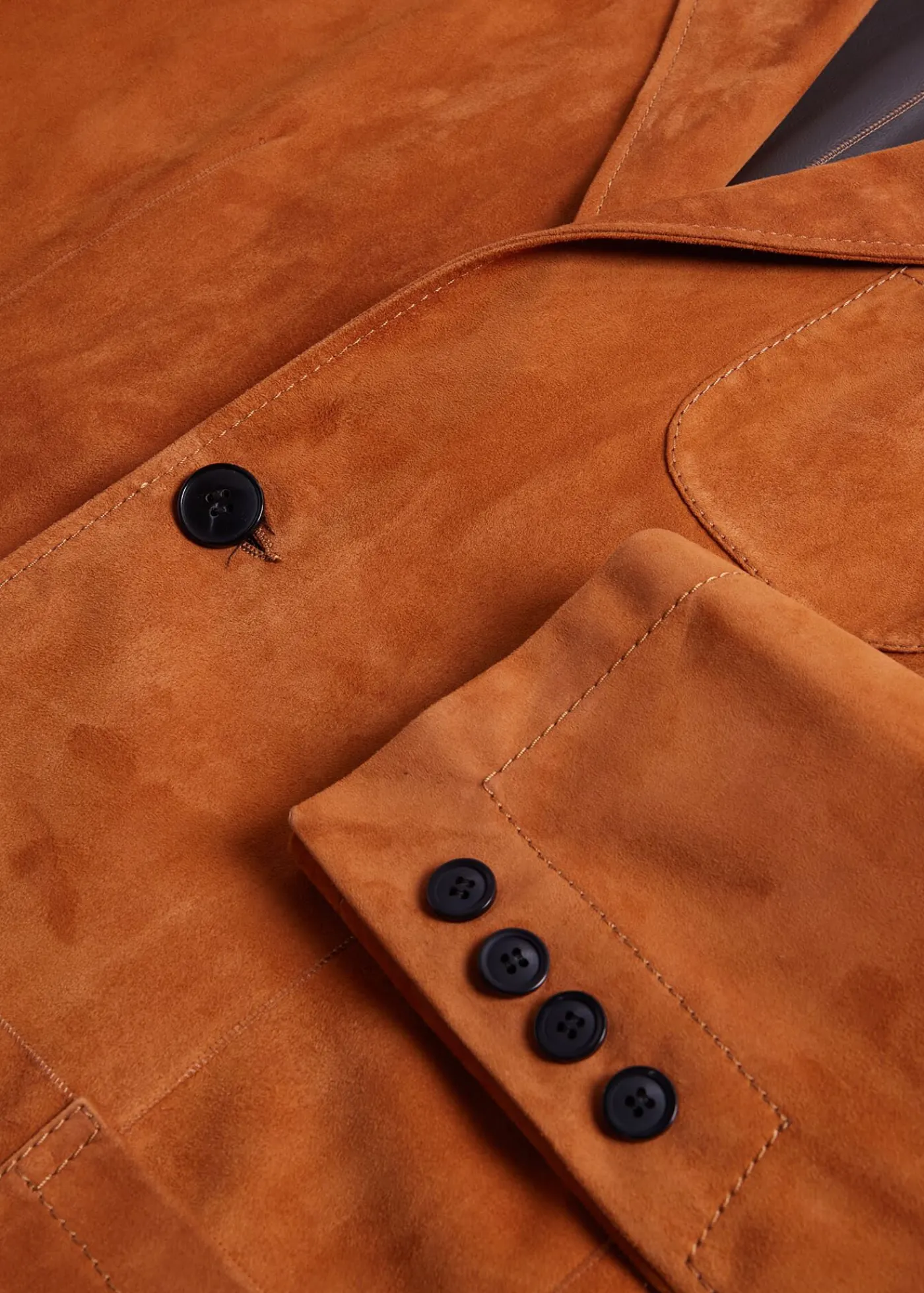 Paul Stuart Blazers & Jackets|Outerwear^Lamb Suede Jacket Rust