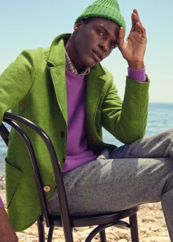 Paul Stuart Sweaters^Lambswool Crew Neck Sweater Plum