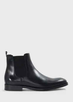 Paul Stuart Boots^Leather Chelsea Boot Black