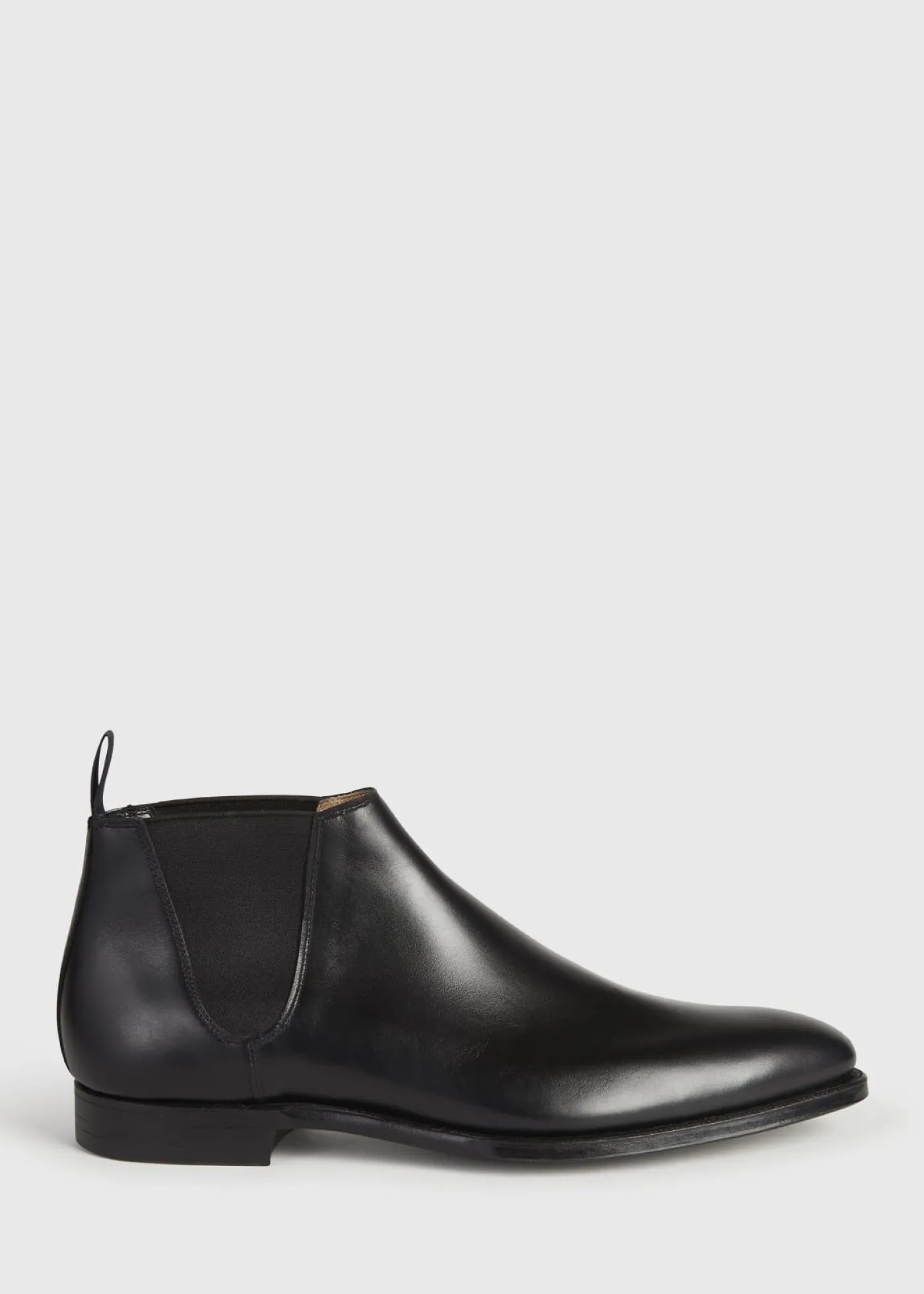 Paul Stuart Boots^Leather Half Chelsea Boot Black