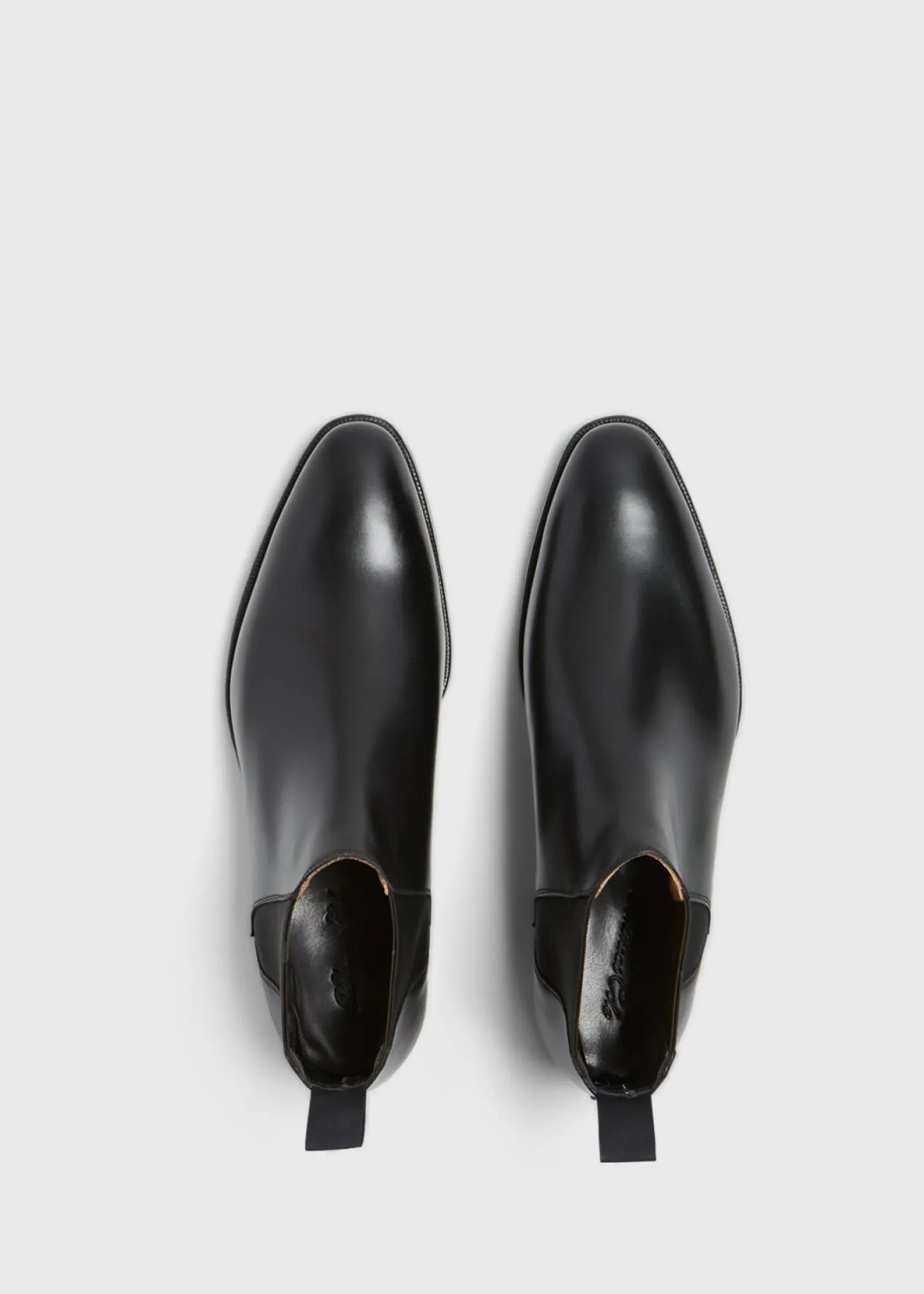 Paul Stuart Boots^Leather Half Chelsea Boot Black