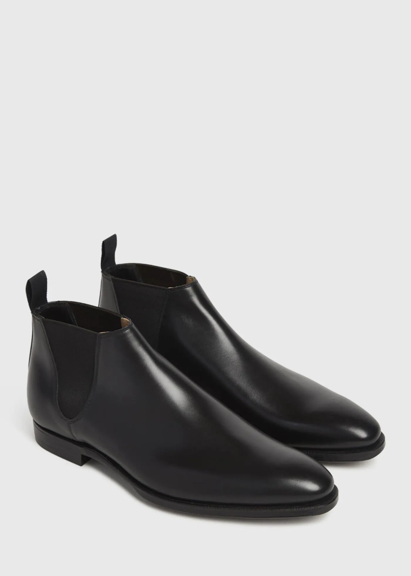 Paul Stuart Boots^Leather Half Chelsea Boot Black
