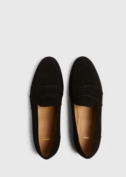 Paul Stuart Loafers^Lee Penny Loafer Black Suede