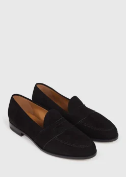 Paul Stuart Loafers^Lee Penny Loafer Black Suede